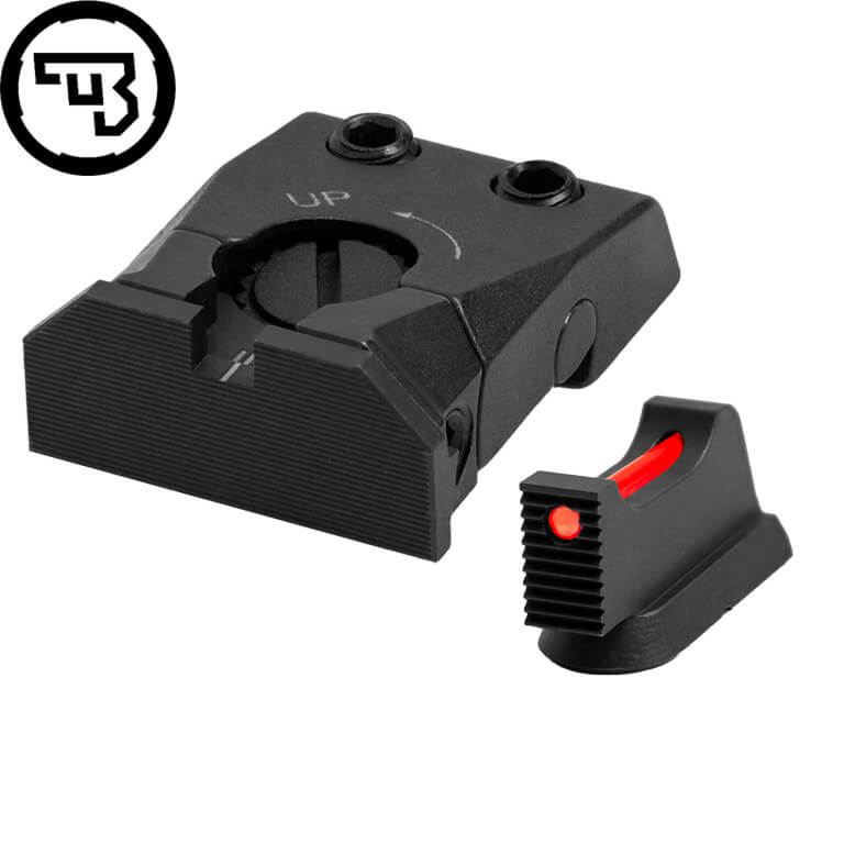 CZ Shadow 2, CZ 75 SP-01 Shadow ensemble d'organes de visée réglables avec fibres optiques | type C
