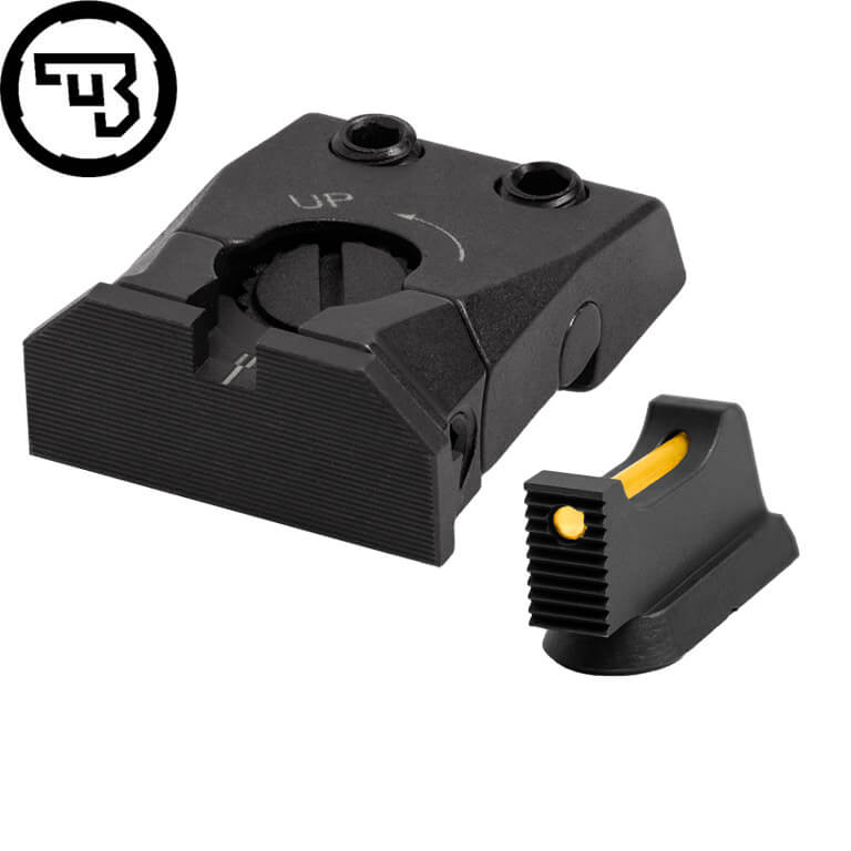 CZ Shadow 2, CZ 75 SP-01 Shadow ensemble d'organes de visée réglables avec fibres optiques | type C
