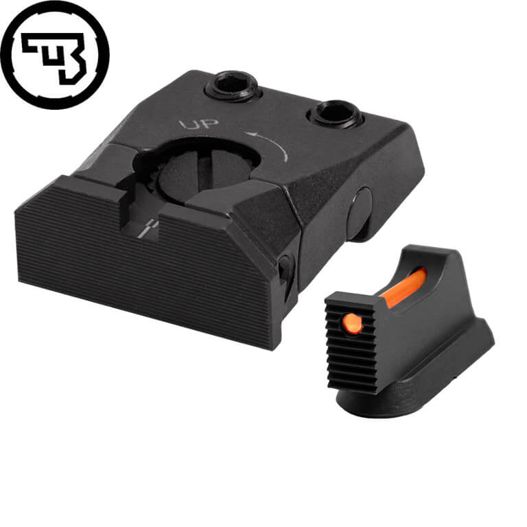 CZ Shadow 2, CZ 75 SP-01 Shadow ensemble d'organes de visée réglables avec fibres optiques | type C
