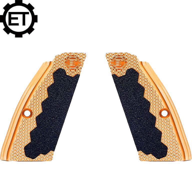 Plaquettes de crosse courtes en laiton ET pour CZ 75B & SP-01, CZ TS 2, CZ Shadow 2