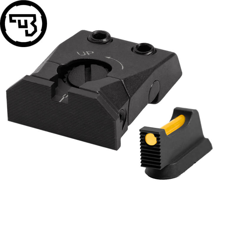 CZ Shadow 2, CZ 75 SP-01 Shadow ensemble d'organes de visée réglables avec fibres optiques | type C