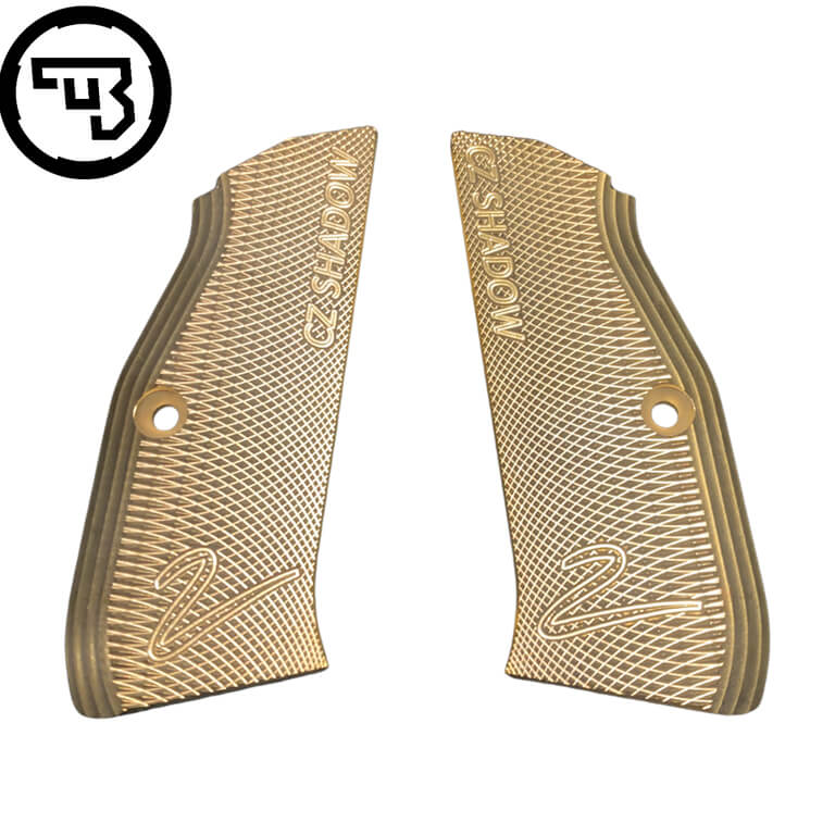 CZ Shadow 2, CZ TS 2, CZ 75B & SP-01 plaquettes de poignée CZ en laiton