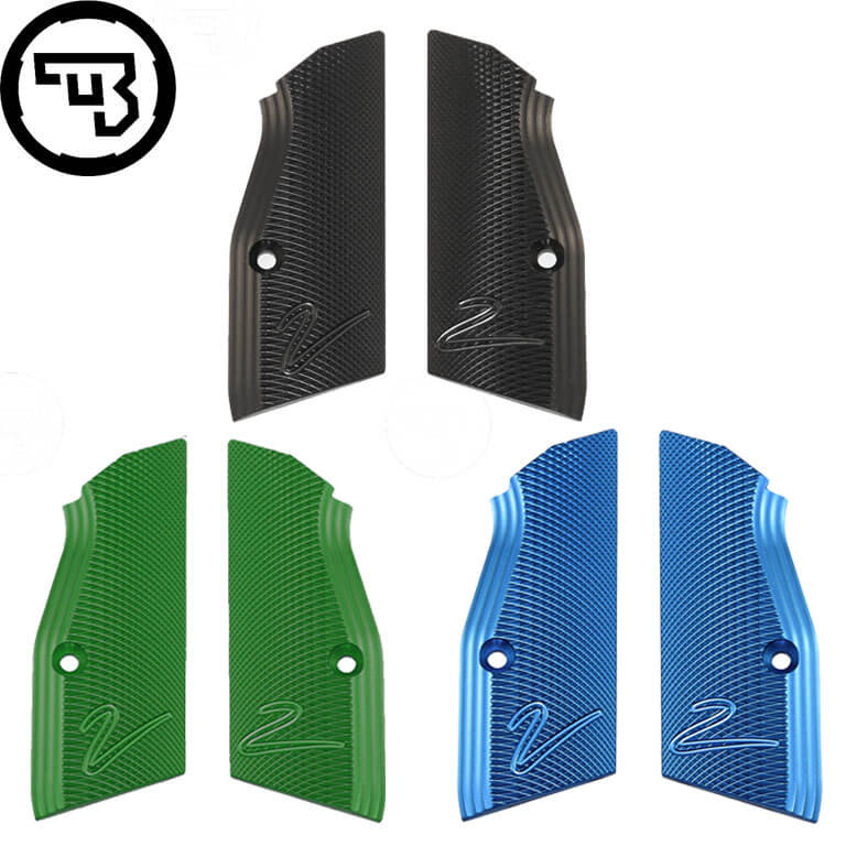 Plaquettes de crosse CZ courtes en aluminium pour CZ TS 2, CZ Shadow 2, CZ 75B & SP-01