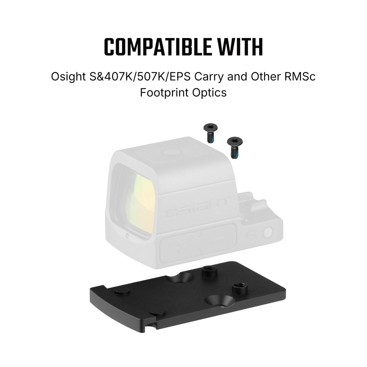 Adaptateur d'empreinte | de Trijicon RMR à Shield RMSc & empreinte K-series