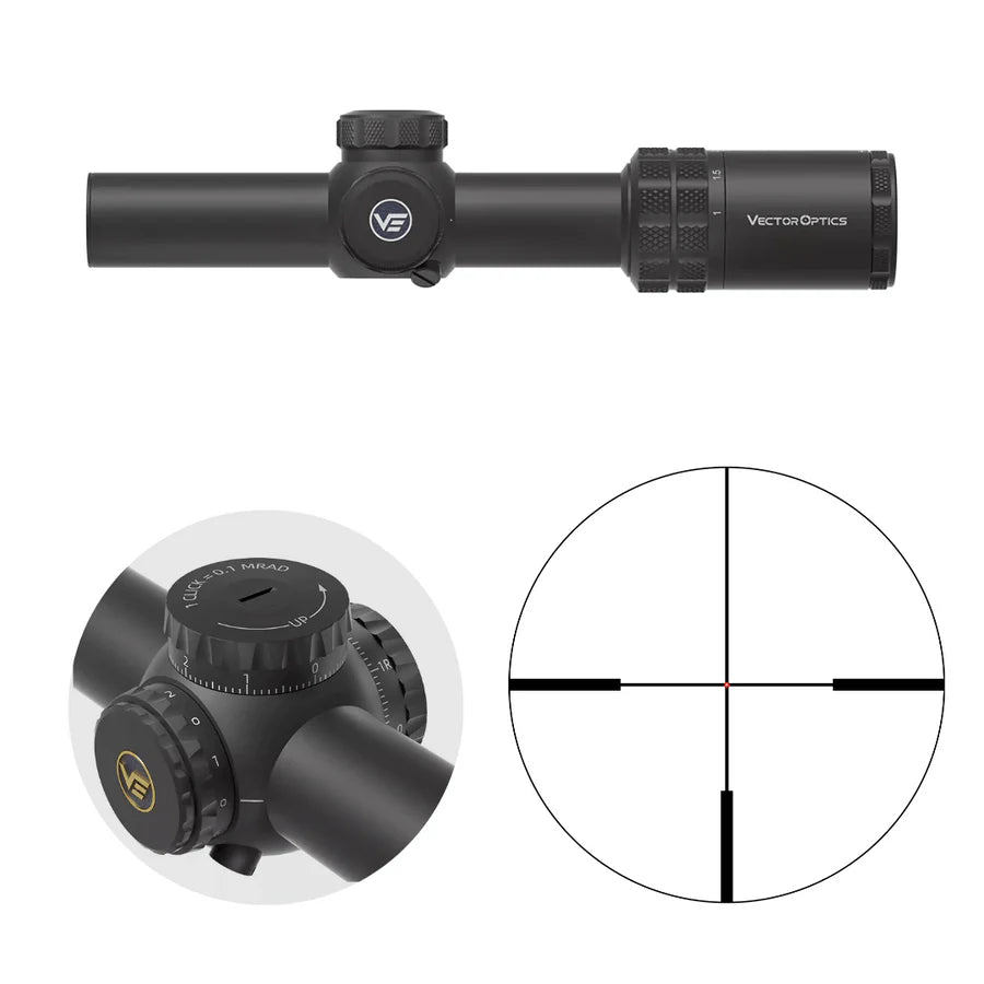 Vector Optics Grizzly 1-6x24i HD Fibre lunette de visée