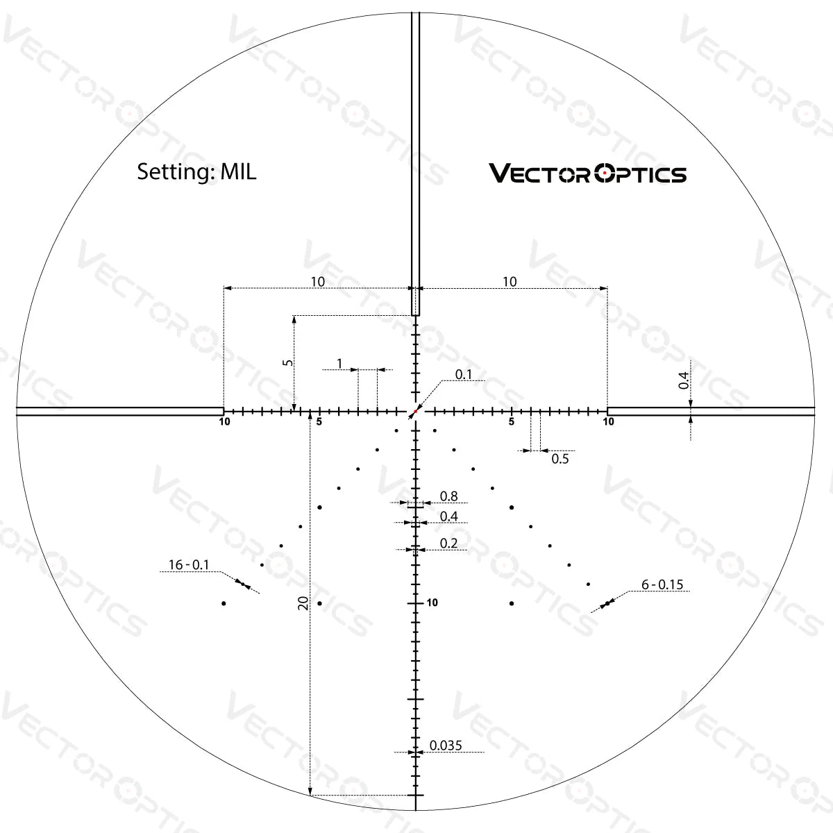 Vector Optics Veyron 6-24x44 IR Premier Plan Focal Éclairé lunette de visée Vector Optics