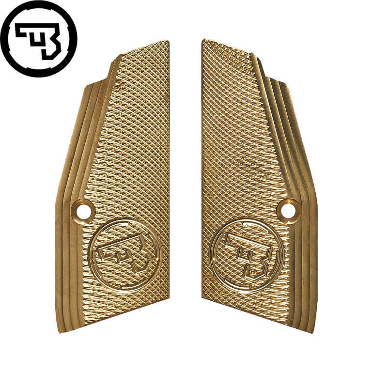 Plaquettes de crosse CZ courtes en laiton pour CZ 75B & SP-01, CZ TS 2, CZ Shadow 2