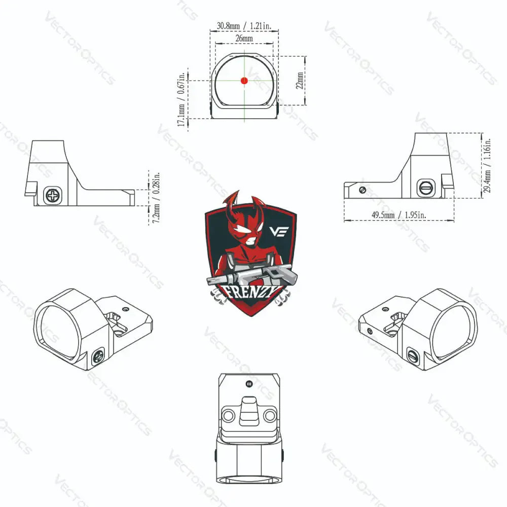 Vector Optics Frenzy 1x22x26 MOS viseur point rouge Vector Optics
