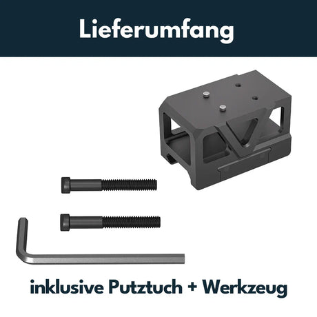 Picatinny montage point rouge avec rehausseur [32 mm] | C-More RTS empreinte 