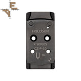 CZ P-10 plaque adaptatrice Optics Ready | empreinte Holosun K-series Evo Arms