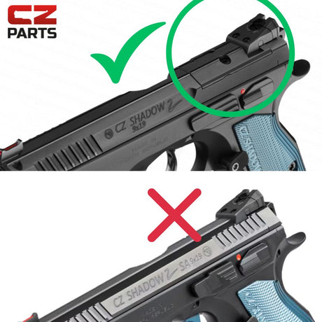 CZ Shadow 2 plaque adaptatrice OR | empreinte Trijicon RMR 