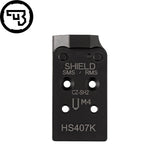 CZ Shadow 2 plaque adaptatrice Optics Ready | Shield RMSc & Holosun K-series empreinte