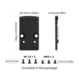 Adaptateur d'empreinte | de Trijicon RMR à Shield RMSc & empreinte K-series
