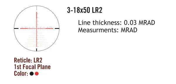 Sightmark Presidio 3-18x50 LR2 FFP lunette de visée