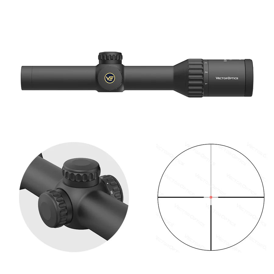 Vector Optics Continental x6 1-6x24 Fiber lunette de tir