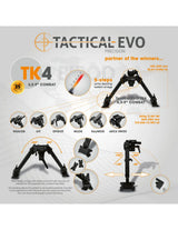 Bipied tactique Combat TK4 6,5-9"