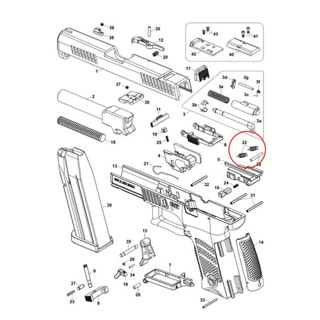 CZ P-10 ressort de barre de détente de compétition | 2 pcs